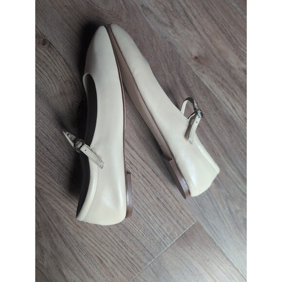 Aeyde Uma White Creamy Nappa Leather Mary Jane Flats Womens 8 EU 39 - Picture 12 of 14